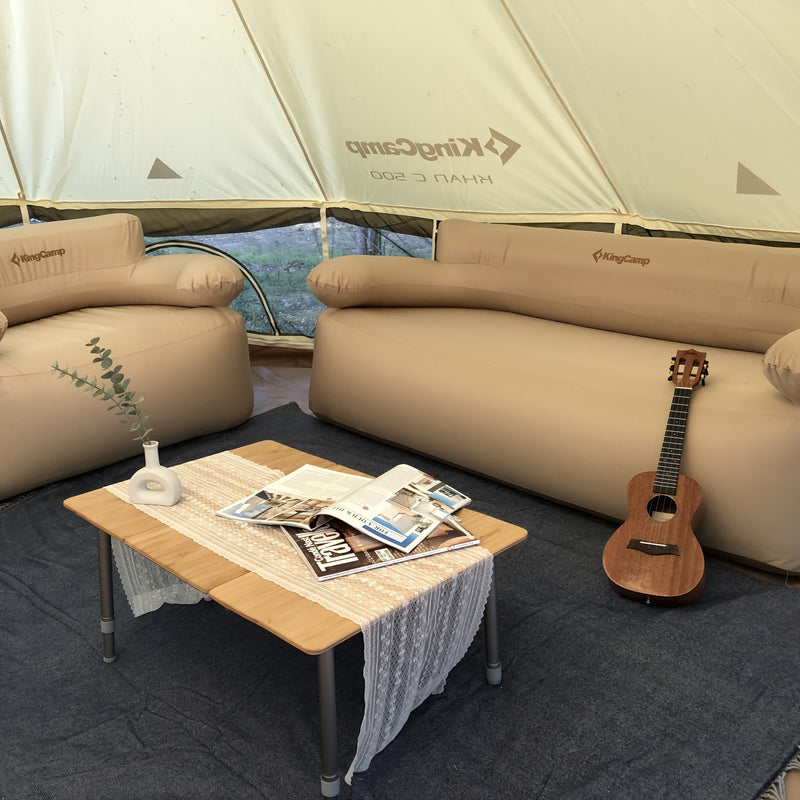 Load image into Gallery viewer, KingCamp Inflatable Loveseat + Waterproof Picnic Rug Bundle