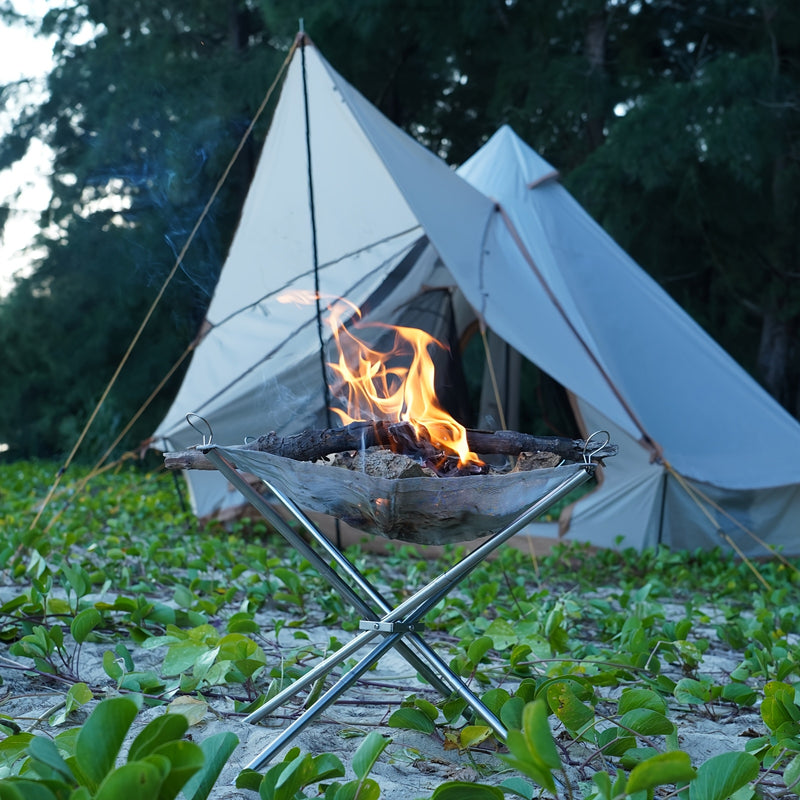 Load image into Gallery viewer, KingCamp Fire Stand Stainless Steel Bonfire Rack