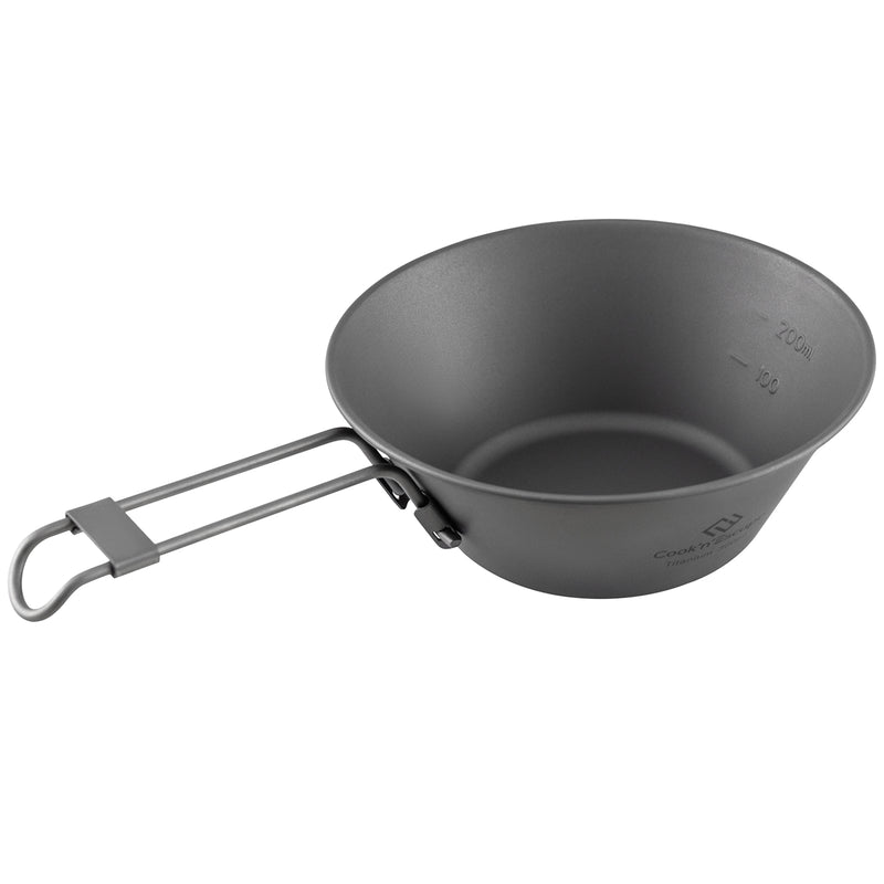 Load image into Gallery viewer, Cook'n'Escape 300ml Titanium Sierra Cup with Folding Handle