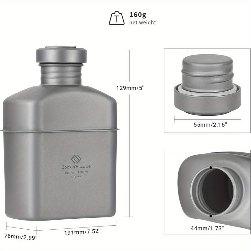 Load image into Gallery viewer, Cook'n'Escape Titanium Canteen, 3.3 gal (1 L)