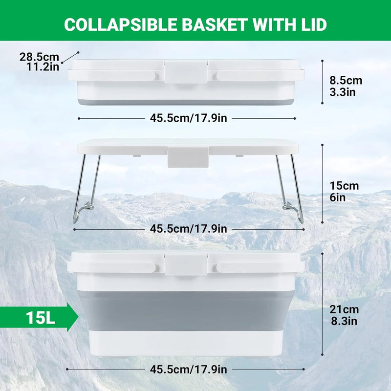 Load image into Gallery viewer, YETO Multi-Collapsible Picnic Basket