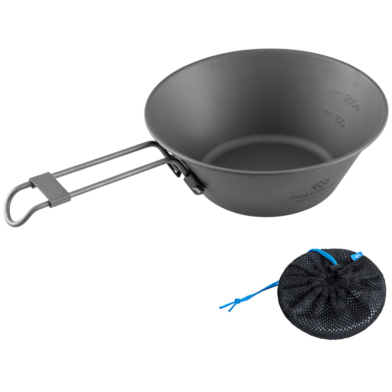 Load image into Gallery viewer, Cook'n'Escape 300ml Titanium Sierra Cup with Folding Handle