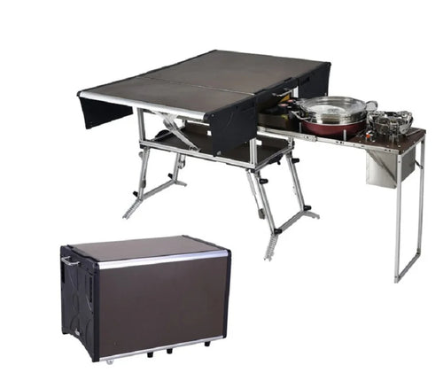 BULIN C650 Portable Kitchen Gas Stove Desk with Folding Stool óJ