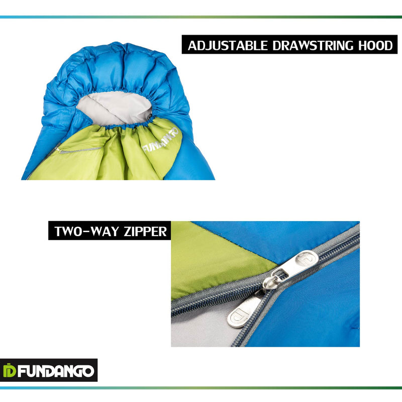 Load image into Gallery viewer, FUNDANGO CAMPER 300 Hooded Rectangular Sleeping Bag