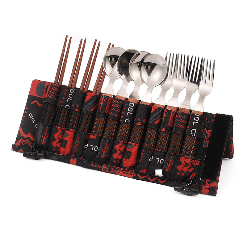 Load image into Gallery viewer, COOLCAMP 12pcs Cutlery Set Stainless Steel Tableware Set