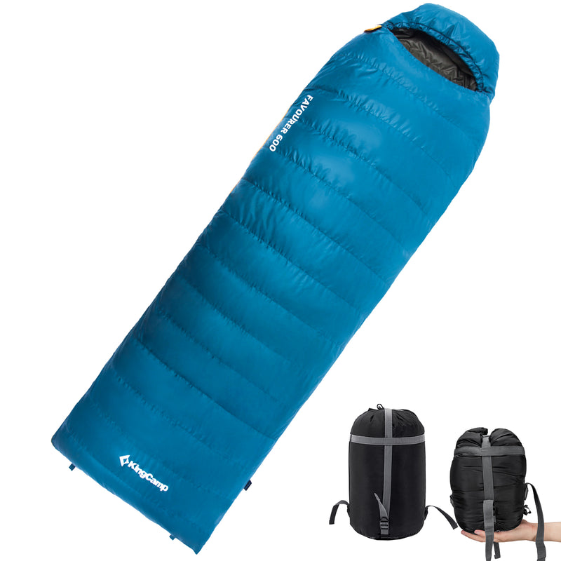 Load image into Gallery viewer, KingCamp FAVOURER 425 Hooded Rectangular Sleeping Bag