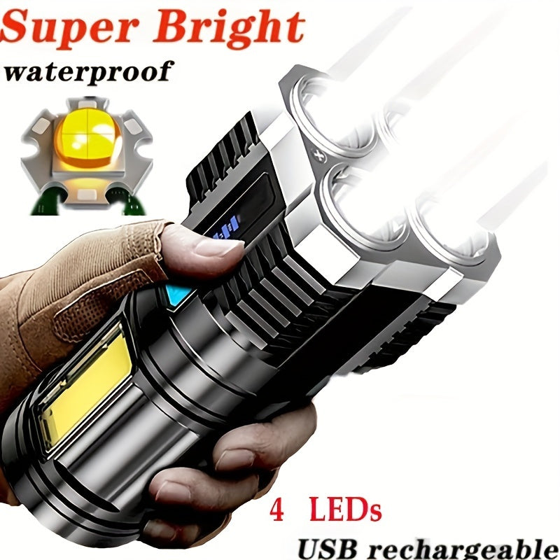 Load image into Gallery viewer, 4 Modes USB Rechargeable Flashlights