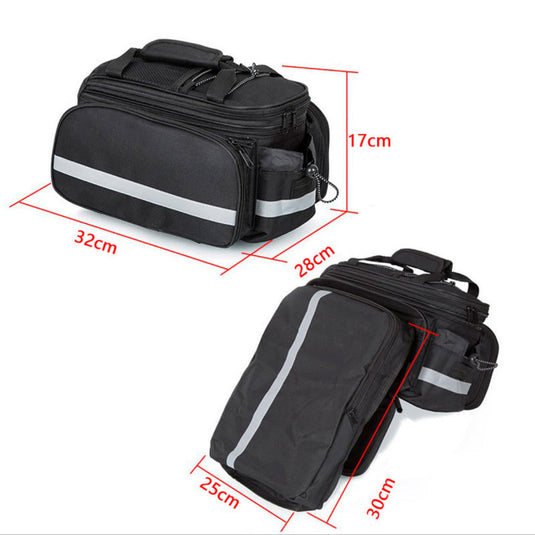 Multifunctional Waterproof Bicycle Rear Seat Bag - Complete with Rain Cover