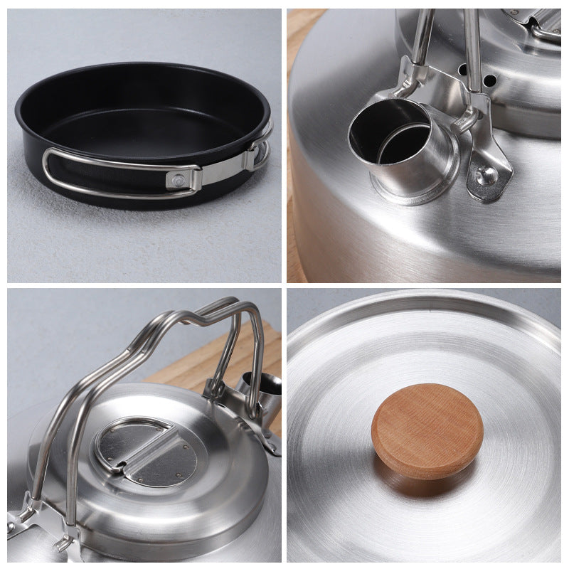 Load image into Gallery viewer, KinWild Stainless Steel Camp Cook Set