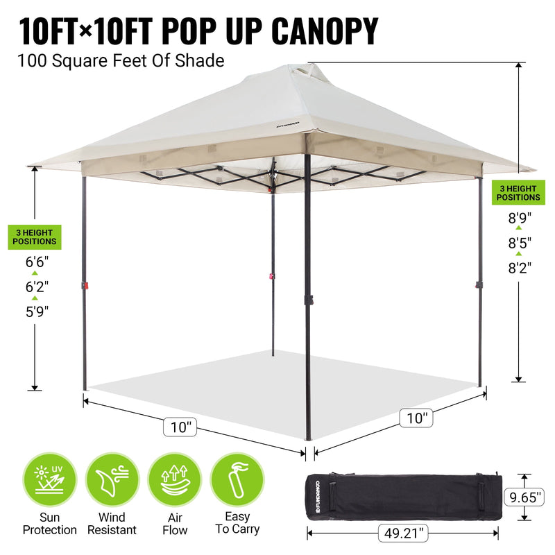 Load image into Gallery viewer, FUNDANGO 10x10ft Pop Up Outdoor Canopy Tent Sun Shelter Tent