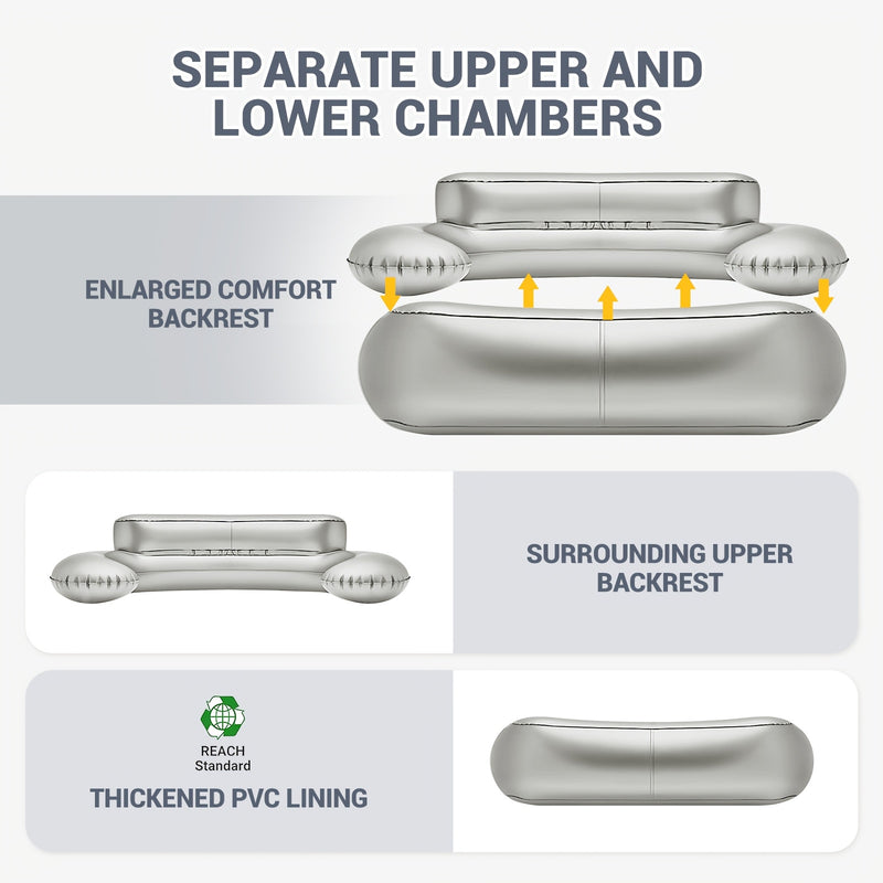 Load image into Gallery viewer, KingCamp Inflatable Loveseat With Foot Pump