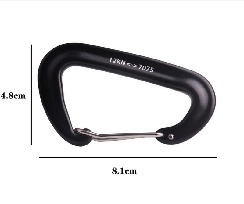 Load image into Gallery viewer, GeneTac Outdoor D-shaped Carabiner Hook 5pcs