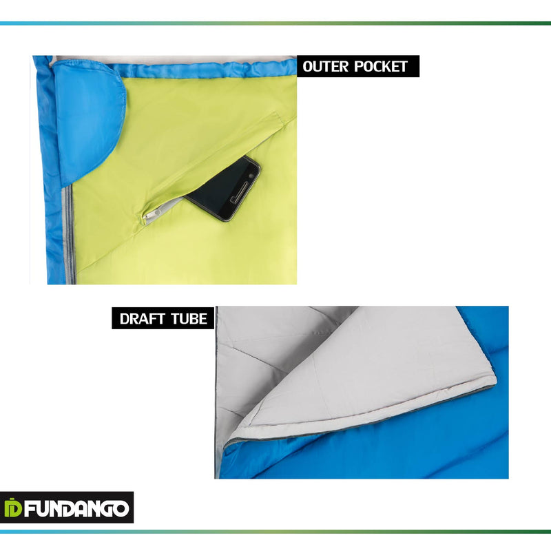 Load image into Gallery viewer, FUNDANGO CAMPER 300 Hooded Rectangular Sleeping Bag