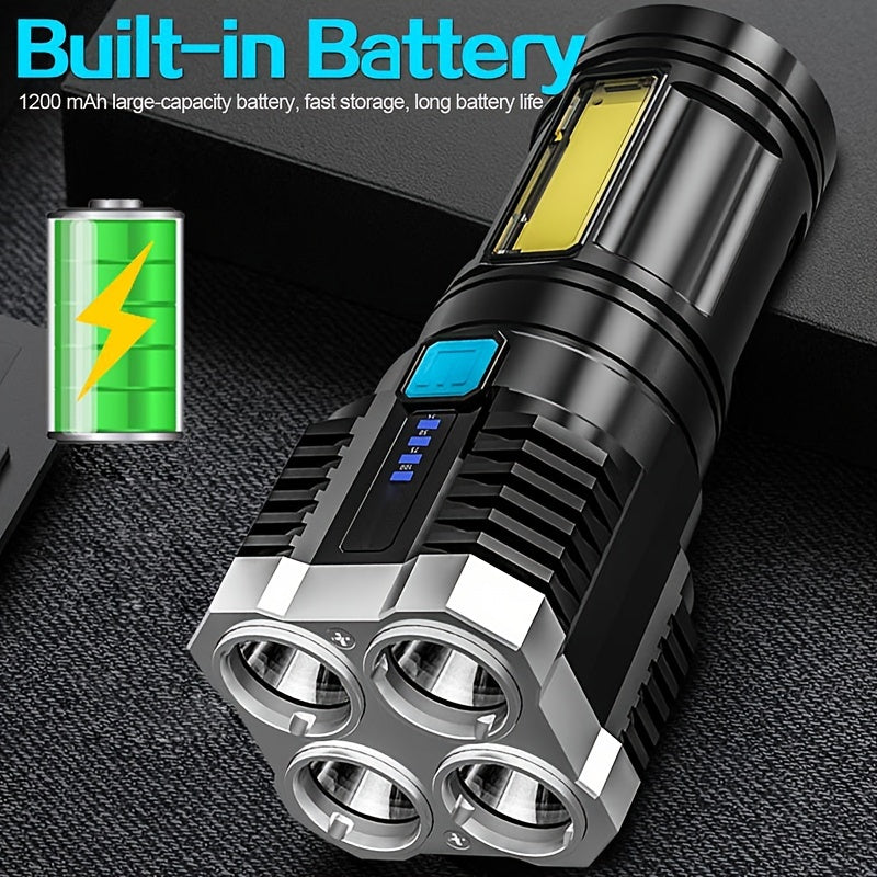 Load image into Gallery viewer, 4 Modes USB Rechargeable Flashlights