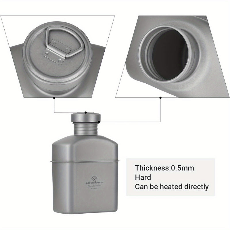 Load image into Gallery viewer, Cook'n'Escape Titanium Canteen, 3.3 gal (1 L)