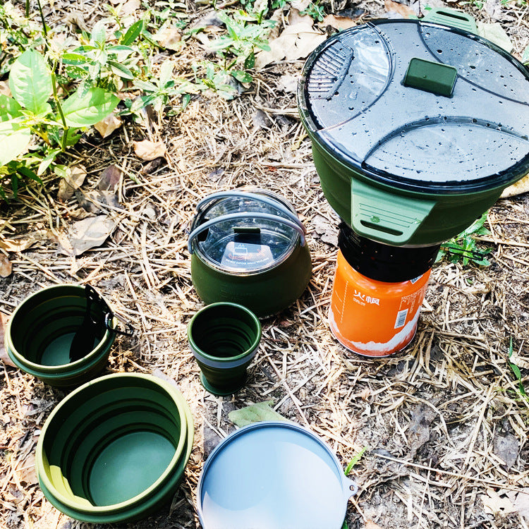 Load image into Gallery viewer, KinWild Portable Camping Cooking Pot Set