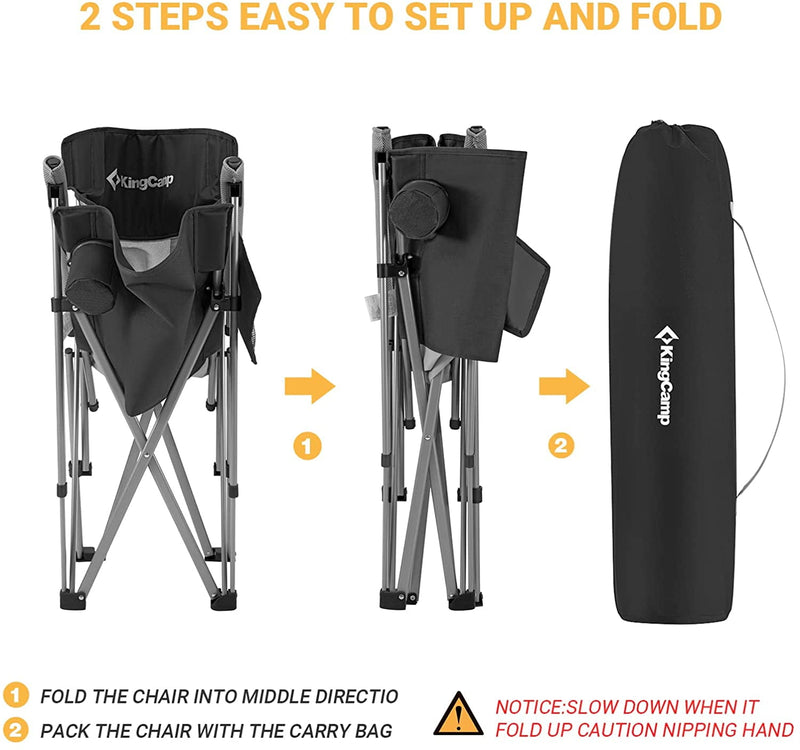 Load image into Gallery viewer, KingCamp Folding Camping Chair with Cup Holder