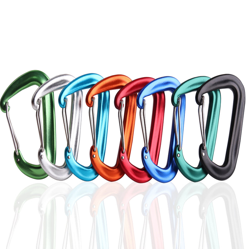 Load image into Gallery viewer, GeneTac Outdoor D-shaped Carabiner Hook 5pcs