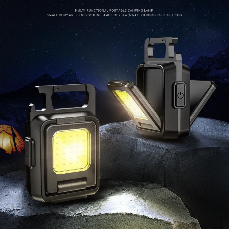 Load image into Gallery viewer, KinWild Keychain Mini LED Flashlight Double COB