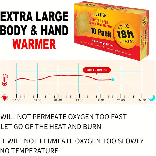 KinWild 10pcs/box, Self-heating Thermal Hand Warmers