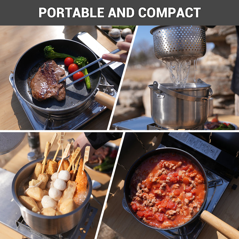 Load image into Gallery viewer, KingCamp Stainless Steel Cookware Set