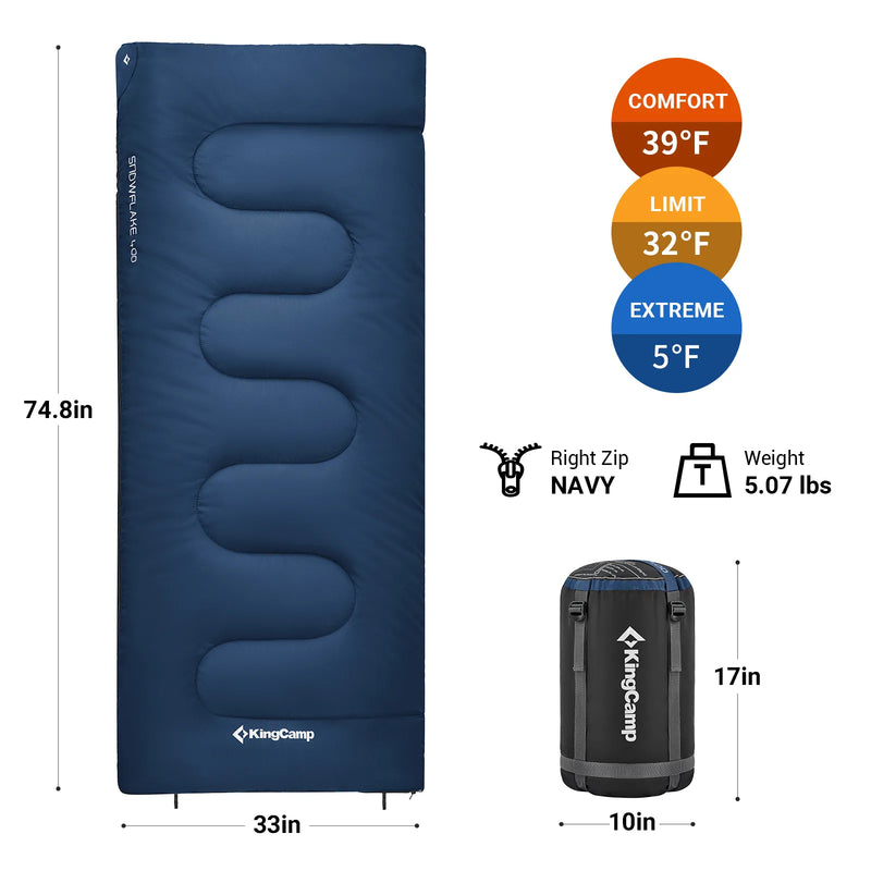 Load image into Gallery viewer, KingCamp SNOWFLAKE 400 Sleeping Bag-Envelope