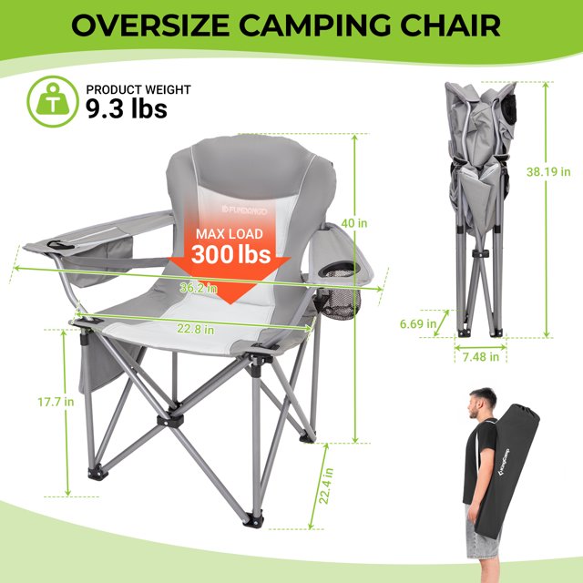 Load image into Gallery viewer, FUNDANGO Comfort Armschair Oversized Camping Chair