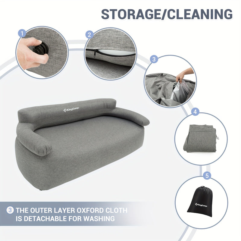 Load image into Gallery viewer, KingCamp Inflatable Loveseat With Foot Pump