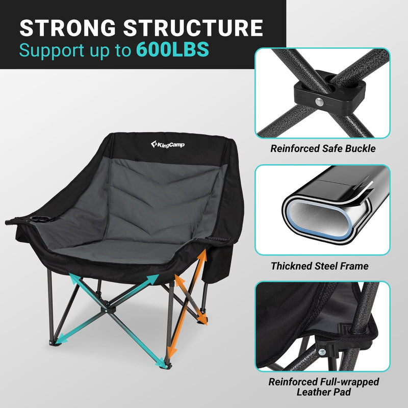 Load image into Gallery viewer, KingCamp CANNA C10 PLUS Oversized Padded Camping Chair Strong Structure