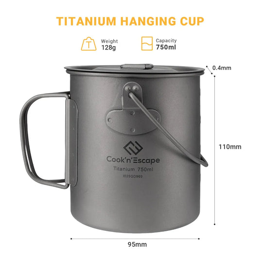 Cook'n'Escape 750ml Titanium Soloist Titanium Pot