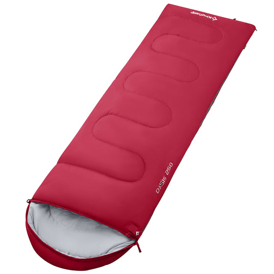KingCamp Oasis 250 Sleeping Bag-Envelope With Hood 3 Season Camping Sleeping Bag