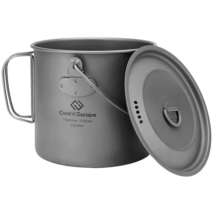 Load image into Gallery viewer, Cook'n'Escape 1100ml Titanium Soloist Titanium Pot