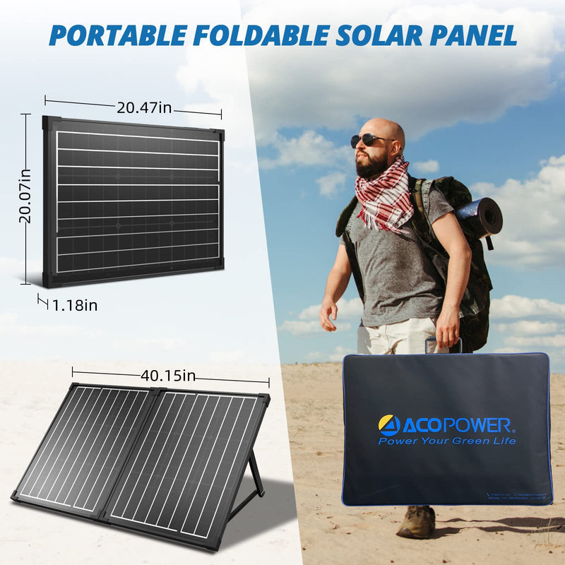 Cargue la imagen en el visor de la galería, ACOPOWER Portable Solar Panel Kit