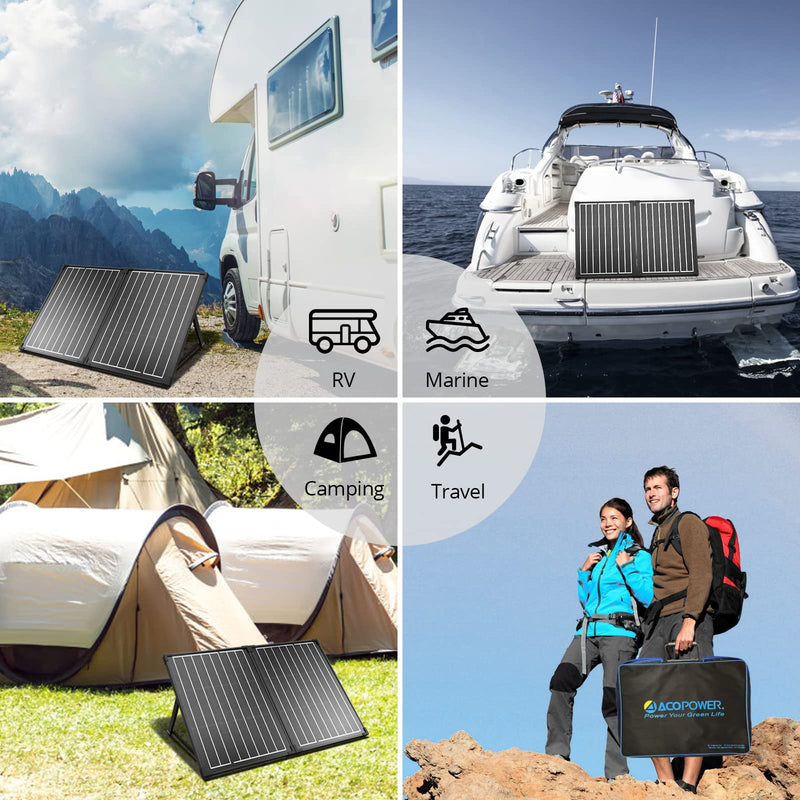 Cargue la imagen en el visor de la galería, ACOPOWER Portable Solar Panel Kit