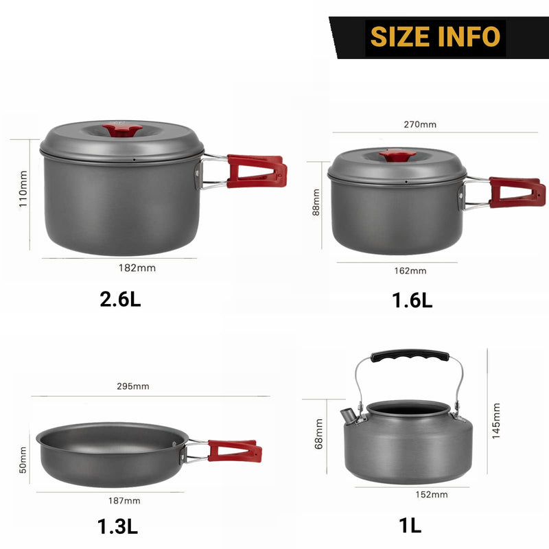 Load image into Gallery viewer, BULIN Camping Cookware Mess Kit