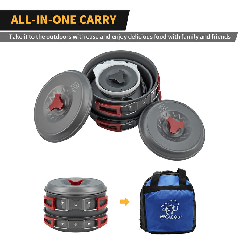 Load image into Gallery viewer, BULIN Camping Cookware Mess Kit