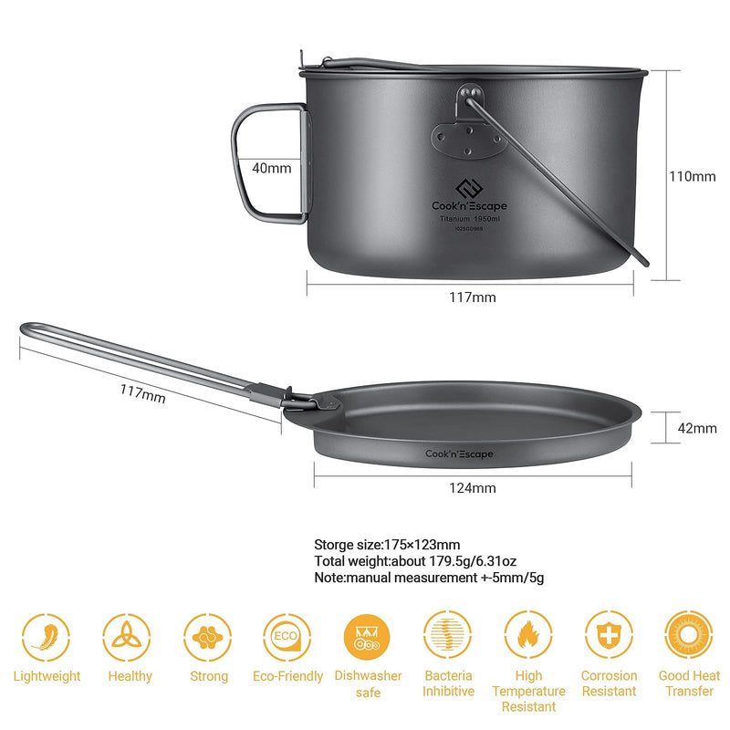 Load image into Gallery viewer, Cook'n'Escape Mountain Top Pot Titanium Pot