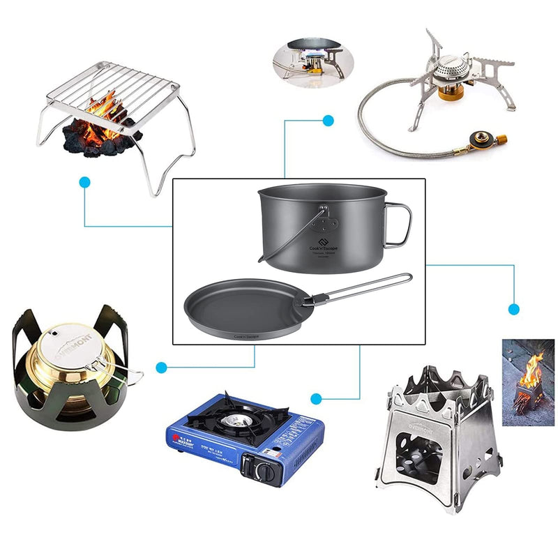 Load image into Gallery viewer, Cook'n'Escape Mountain Top Pot Titanium Pot