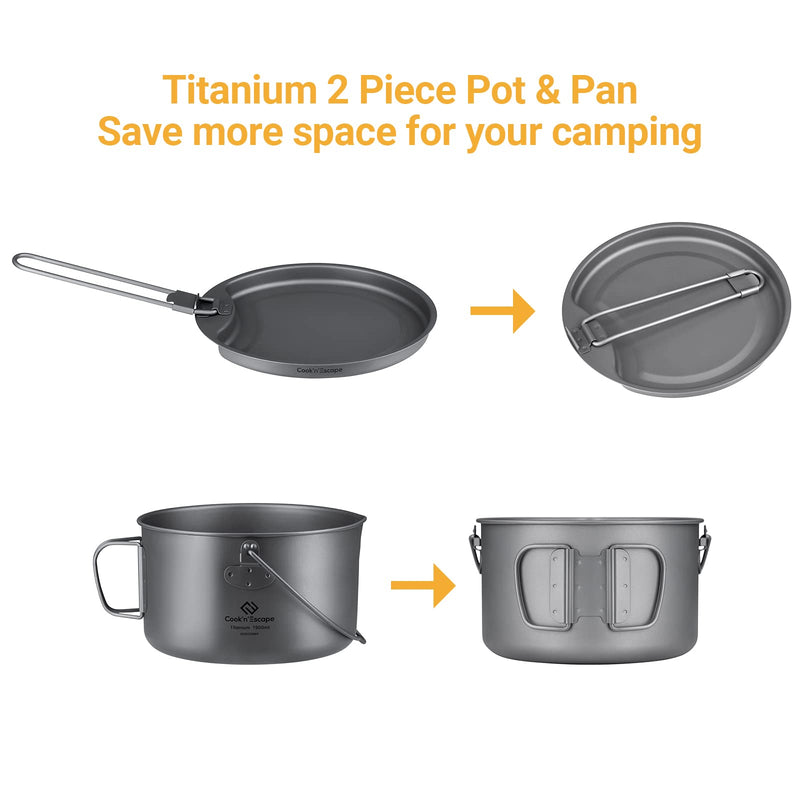 Load image into Gallery viewer, Cook'n'Escape Mountain Top Pot Titanium Pot