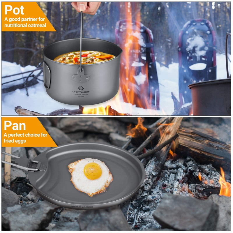 Load image into Gallery viewer, Cook'n'Escape Mountain Top Pot Titanium Pot