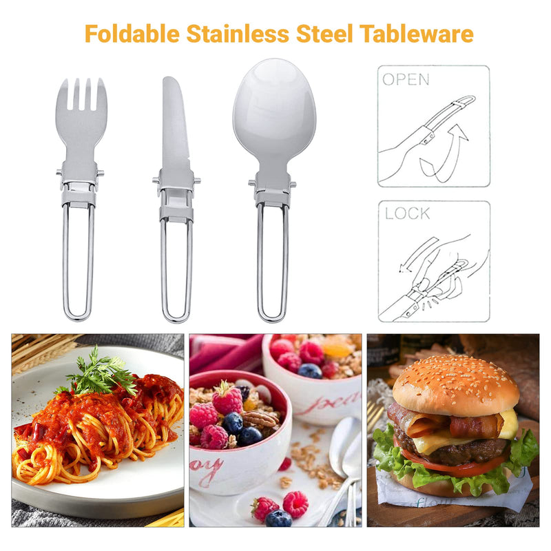 Load image into Gallery viewer, KingCamp 17/25pcs Stainless Steel Cookware Set pro