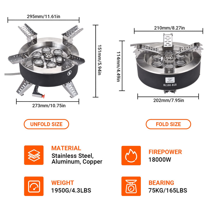 Load image into Gallery viewer, BULIN Camping Gas Stove Burner