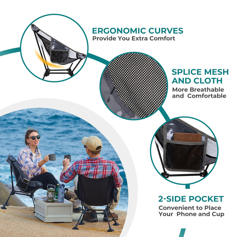 Load image into Gallery viewer, ATEPA Ultralight Square Tall Camping Chair