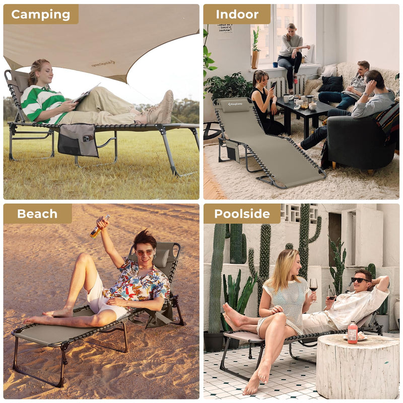 Load image into Gallery viewer, KingCamp Outdoor Chaise Lounge Chair
