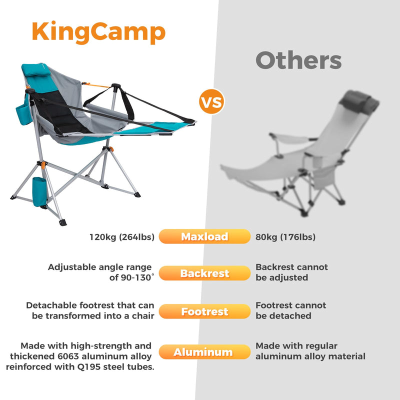 Load image into Gallery viewer, KingCamp ORCHID C20 Folding Rocking Chair Hammock Camping Chair