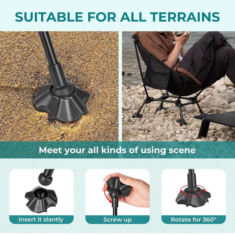 Load image into Gallery viewer, ATEPA Ultralight Square Tall Camping Chair