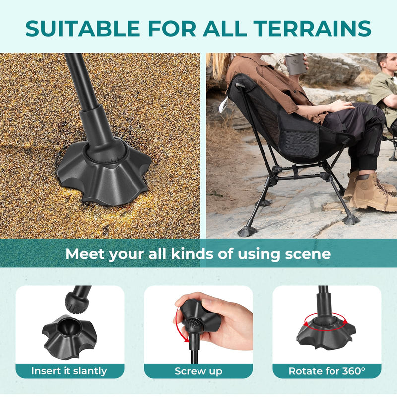 Load image into Gallery viewer, ATEPA Ultralight Square Tall Camping Chair Suitable for All Terrains