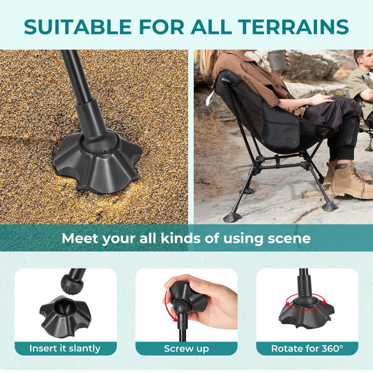 ATEPA Ultralight Square Tall Camping Chair Suitable for All Terrains