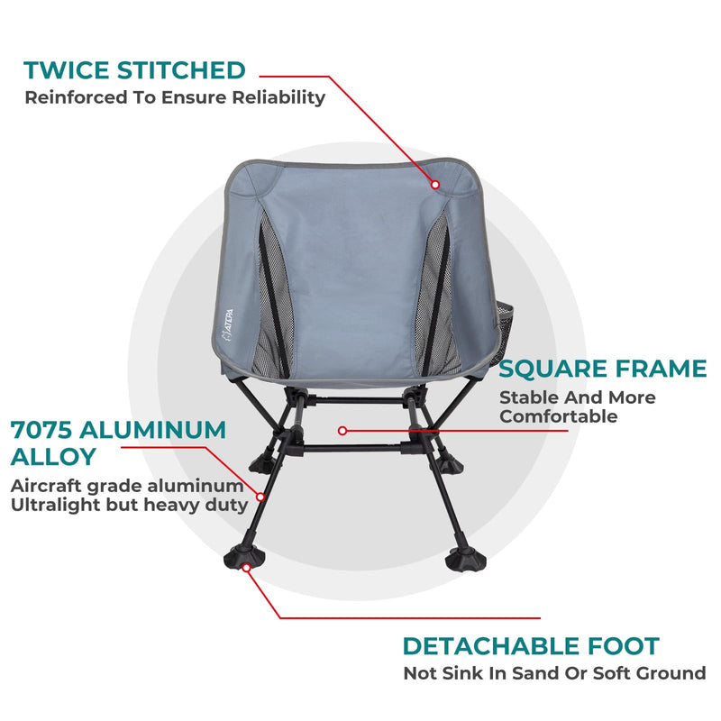 Load image into Gallery viewer, ATEPA Ultralight Square Tall Camping Chair