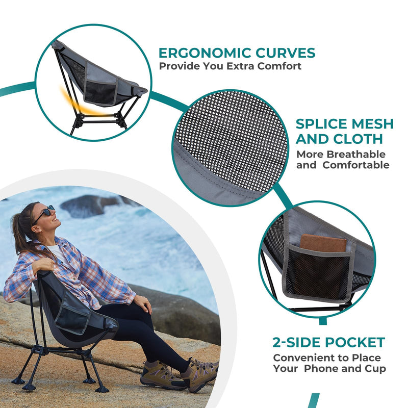 Load image into Gallery viewer, ATEPA Ultralight Square Tall Camping Chair